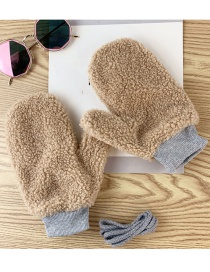 Fashion Camel Polar Fleece Plus Fleece Full Finger Gloves