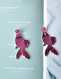 Fashion Fish Acrylic Geometric Pineapple Cake Eye Stud Earrings