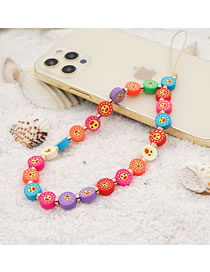 Fashion Color Mixed Color Soft Pottery Duckling Phone Chain