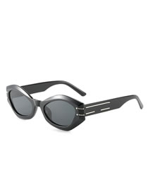 Fashion Black Frame Gray Piece Cat Eye Small Frame Sunglasses