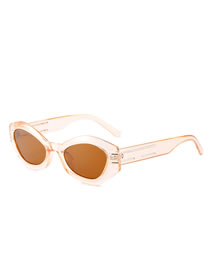 Fashion Tea Frame Tea Slices Cat Eye Small Frame Sunglasses
