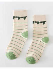 Fashion Stripe Cotton Geometric Print Socks