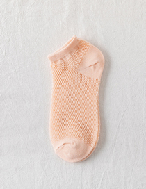 Fashion Superficial Cotton Geometric Mesh Boat Socks