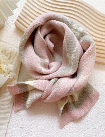 Fashion Pink Diamond Wool Knitted Scarf