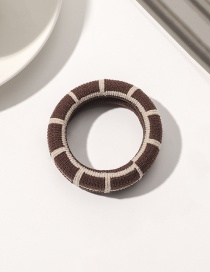 Fashion Grid Deep Coffee Fabric Stretch Seamless Hair Loop