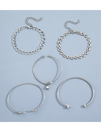 Fashion Main Picture Alloy Geometric Chain Open Bracelet Set
