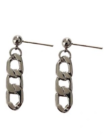 Fashion Silver Color Alloy Geometric Chain Earrings