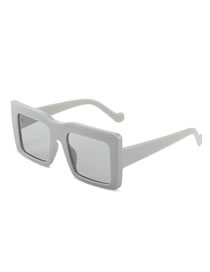 Fashion Gray Frame Large Square Frame Sunglasses