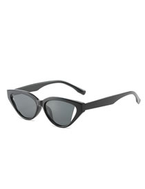Fashion Black Frame Gray Piece Small Frame Cat Eye Sunglasses