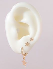 Fashion Gold Color Alloy Star Earring Set