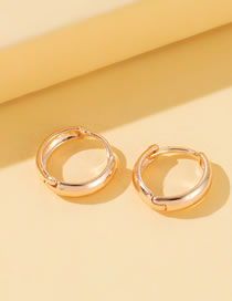 Fashion Rose Gold Color Metal Glossy Earrings