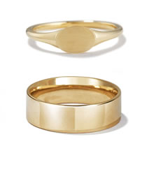 Fashion Gold Color Alloy Geometric Glossy Ring Set