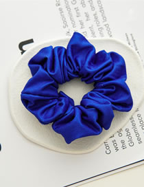 Fashion Blue Cotton Cotton Pleated Hair Tie