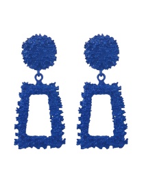 Fashion Blue Alloy Geometric Trapezoidal Stud Earrings