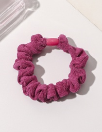 Fashion Rose Red Suede Pleated Hair Tie