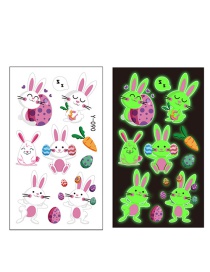 Fashion Y-090 Children Cartoon Bunny Egg Luminous Tattoo Stickers