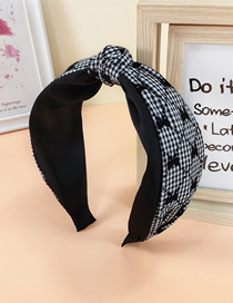 Fashion 4# Fabric Check Print Knotted Headband