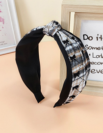 Fashion 6# Fabric Check Print Knotted Headband