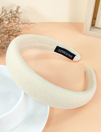 Fashion Milky Fabric Patch Wide-side Sponge Headband
