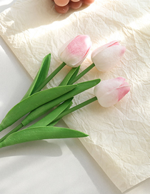 Fashion Light Pink Pu Simulation Tulip Fake Flower