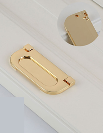Fashion Rose Gold 1753a-large Zinc Alloy Geometric Drawer Wardrobe Door Handle