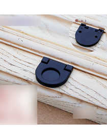 Fashion Black 1753a-small Zinc Alloy Geometric Drawer Wardrobe Door Handle