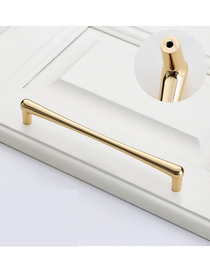 Fashion Rose Gold 6342-192 Hole Pitch Zinc Alloy Geometric Drawer Wardrobe Door Handle