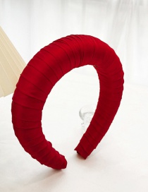 Fashion Red Wine Fabric Winding Sponge Headband