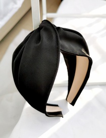Fashion Black Fabric Wide-brimmed Cross Headband