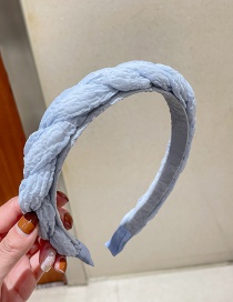 Fashion Blue Pleated Braid Headband