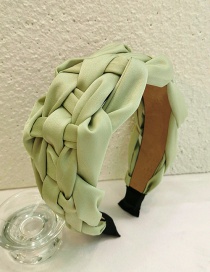 Fashion Mint Green Fabric Braided Broad-brimmed Headband