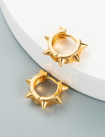 Fashion Pointed Cone Metal Geometric Rivet Earrings