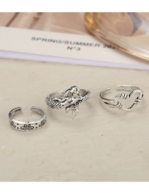 Fashion 4# Alloy Love Mermaid Ring Set