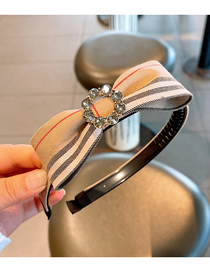 Fashion Square Knot-stripes Rhinestone-trimmed Striped Bow Headband
