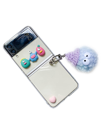 Fashion Hard Shell-three Little Monsters Love-with Rendering Purple Hat Ball (samsung Flod3) Plush Cartoon Little Monster Samsung Phone Case
