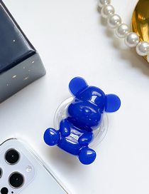 Fashion Sitting Bear Carriage-blue Pure Color Bear Mobile Phone Airbag Holder