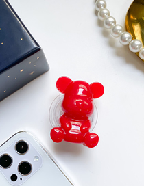 Fashion Sit Bear Carriage-red Pure Color Bear Mobile Phone Airbag Holder