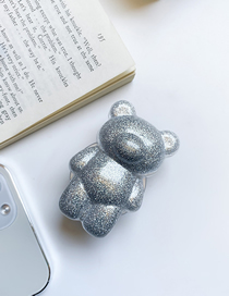 Fashion Silver Flash Bear Bracket Mirror Bear Mobile Phone Airbag Holder