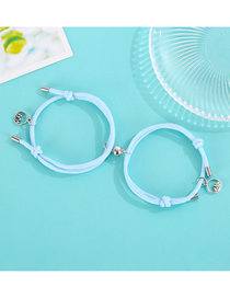 Fashion A Pair Of Luminous Rope Landscape Sky Blue Pair Of Alloy Eachother Magnetic Bead Bracelets