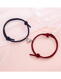 Fashion A Pair Of Dark Blue Wine Red Pair Of Alloy Magnet Love Hand Straps
