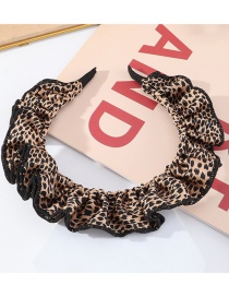 Fashion Leopard Fabric Pleated Leopard Print Headband