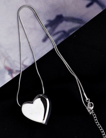 Fashion Silver Color Titanium Steel Love Necklace