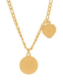 Fashion Gold Titanium Steel Portrait Love Thick Chain Necklace