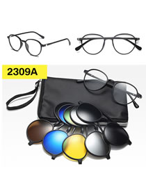 Fashion 2309tr Frame Geometric Magnetic Sunglasses Lens Set
