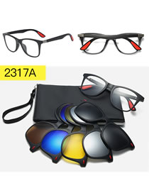 Fashion 2317tr Frame Geometric Magnetic Sunglasses Lens Set