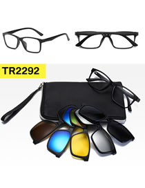 Fashion 2292pc Frame Geometric Magnetic Sunglasses Lens Set