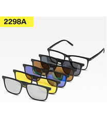 Fashion 2298tr Rack 4 Pieces Geometric Magnetic Sunglasses Lens Set