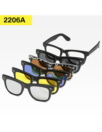 Fashion 2206tr Frame Geometric Magnetic Sunglasses Lens Set