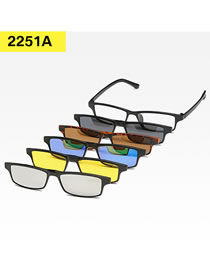 Fashion 2251tr Frame Geometric Magnetic Sunglasses Lens Set