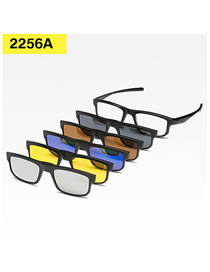 Fashion 2256tr Frame Geometric Magnetic Sunglasses Lens Set
